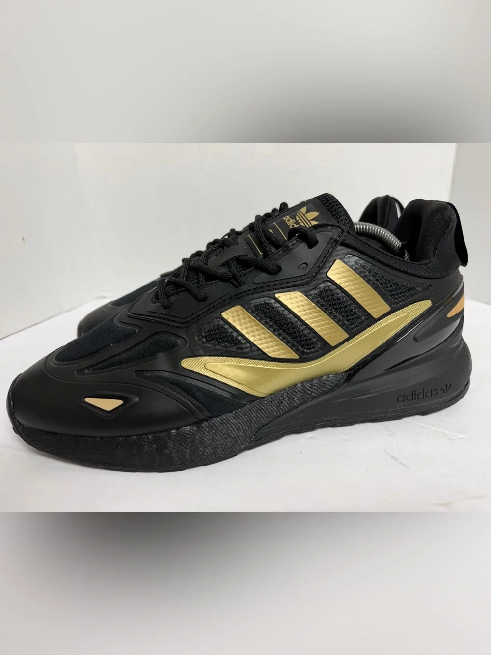 Adidas Originals ZX 2K Boost Men’s Running Shoe Black Sneaker Trainers SZ 11.5